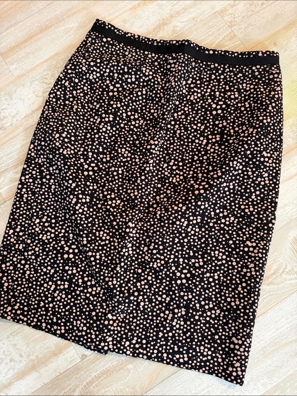 Boden Black Dotted Pencil Skirt